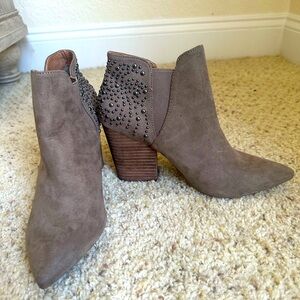Report Brown Studded Ankle Booties